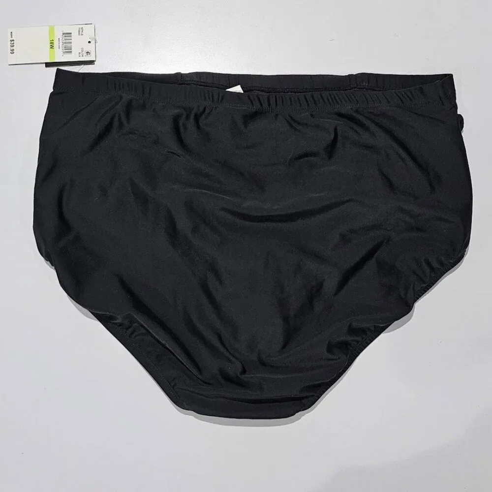 Island Escape Plus Size High-Waist Bikini Bottoms - Picture 6 of 9